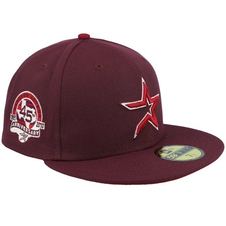 New Era - Rojo fitted Gorra - Houston Astros Fall Adventure 59FIFTY Maroon/Ivory Fitted @ Hatstore