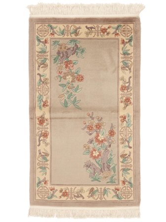 Dywan Orientalny Chińskie 90 Line 91X152 Brunatny/Pomarańczowy (Wełna, Chiny)