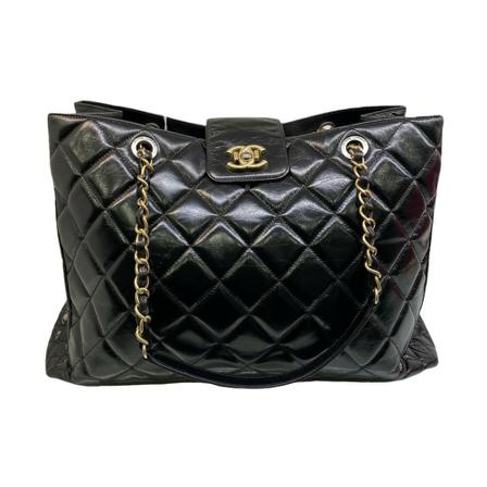 Chanel Vintage Bags Sort, Dame Vintage Tasker, Størrelse: ONE Size