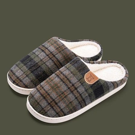 2023 Herre hjemmesko varme ternede hjemmesko skridsikre bomuldshjemmesko herre vinter indendørs hjem 42-43