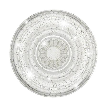 PopSockets Avtagbart Grip med Ställfunktion Clear Glitter Silver