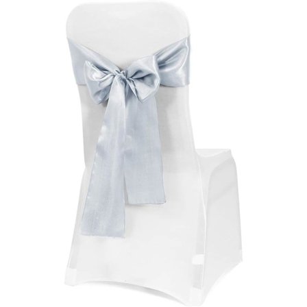 10-pack Satinstolsrosetter för bröllopsmottagning - Universalstol