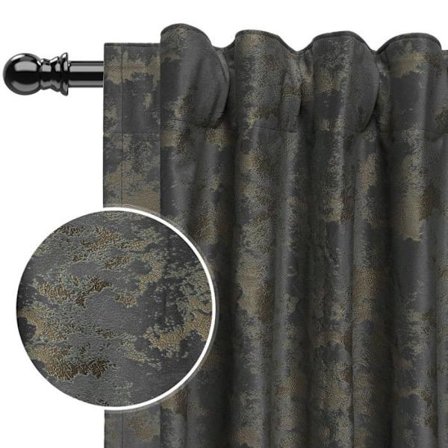 Mjuk Sammet Gardiner För Sovrum Mörkläggande Termoisolerande Värmeavvisande För Vardagsrum, 2 Paneler, Mörkgrå, 132x213cm