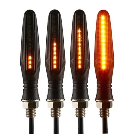 4 kpl moottoripyörän vilkkuvaloa, värilliset vilkut, 12 V, 12 LED-polttimoa moottoripyörään, skootteriin, mönkijään, risteilijään, off-roadiin