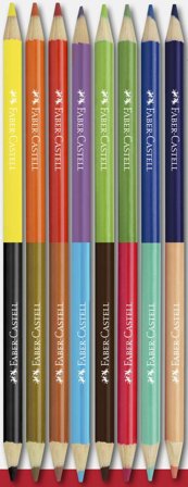 FABER-CASTELL Buntstifte Bicolor 8er Blisterkarte