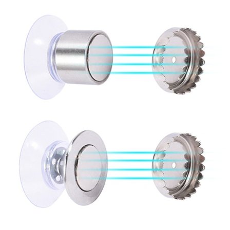 Magnetisk tvålhållare i rostfritt stål Väggmonterad sugkopp Tvålkoppshängare för kök Badrum Toalett