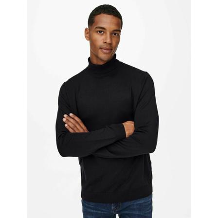Only & Sons, Turtlenecks Zwart, Heren, Maat:L