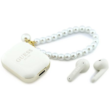 Guess TWS In-Ear Hörlurar Pearl Strap - Vit