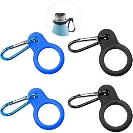 4 stk. silikone vandflaske løkker, sikker flaskeholder med bælte
