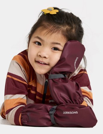 Didriksons Glove Kids 5 - Burgundy - 6