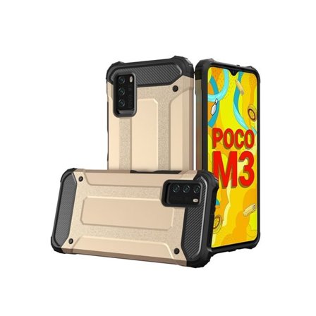 Hybrid Armor Case Robust cover til Xiaomi Redmi Note 10 5G / Poco M3 Pro golden