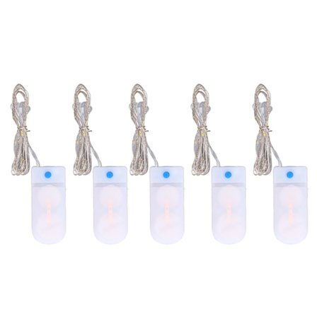5 stk Mini LED-lys Romantisk Elegant Lett Vekt DIY Laging Praktisk Dekorative Tilbehør for 1/12 Dukkehus