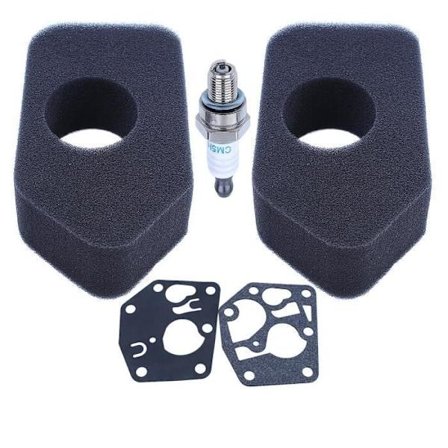 5099 698369 Luftfilter med 495770 795083 Forgasserpakning Tennplugg Kompatibel med Briggs & Stratton 3,5-4,5 HK Q 45 Motor