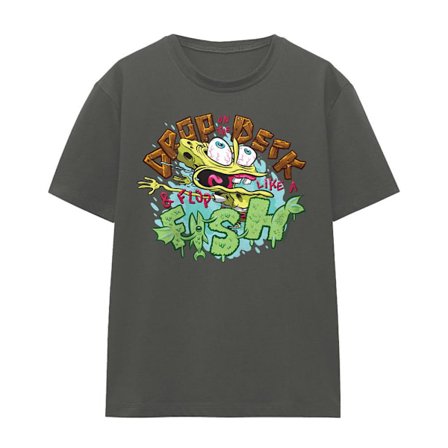 SvampBob Fyrkant Unisex Vuxen Drop And Flop T-Shirt S Grå
