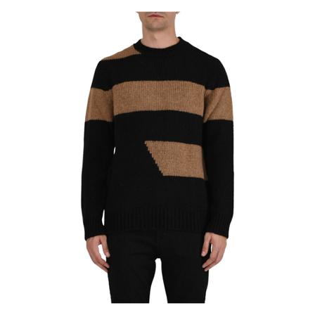 Roberto Collina Round-neck Stickat svart, Herr Stickade tröjor, Herr, Storlek: XL