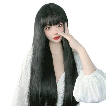 Damperuk Rak Peruk Långt rakt hår