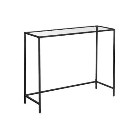 Rootz Konsolbord - Sort metalglas - Entrébord - Sofabord - Moderne design - 100 cm x 35 cm x 80 cm