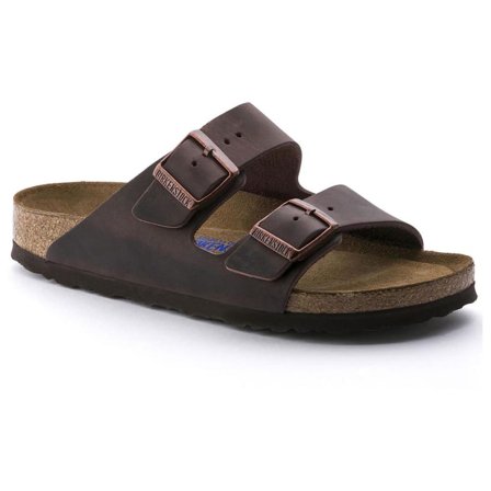 Birkenstock Women ́s Arizona Oiled Nubuck Leather Soft Footbed Narrow Women sandals Brown 35