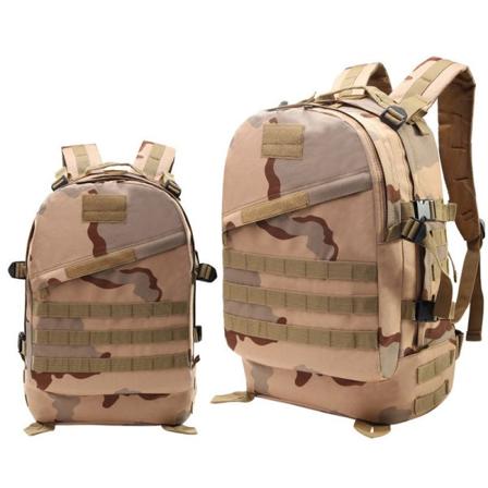 Ryggsekk Outdoor Men Combat Army Camouflage Chicken 3D skulderveske Three sand Color