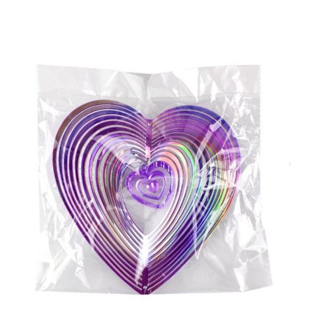Heart Wind Spinner Geometric Art PURPLE