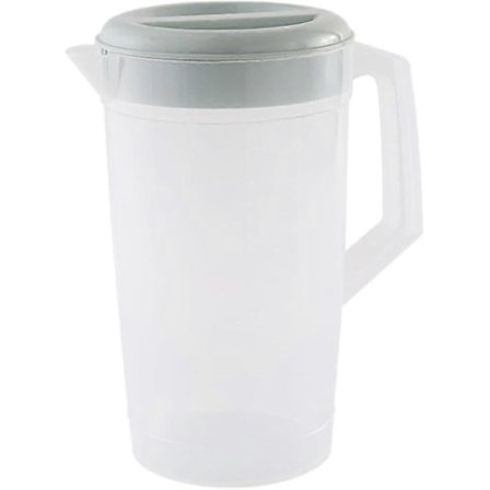 Plastvattenkanna med lock, saftkanna för kylskåpsdörren, kanna för fest, 2,5 liter/2