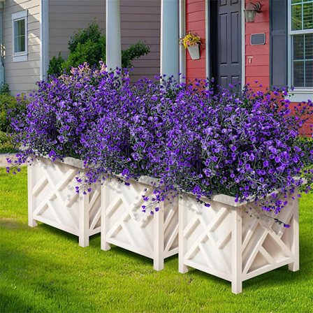 #Lilla, Kunstige planter Kunstige blomster for utendørs bruk, værbestandig#