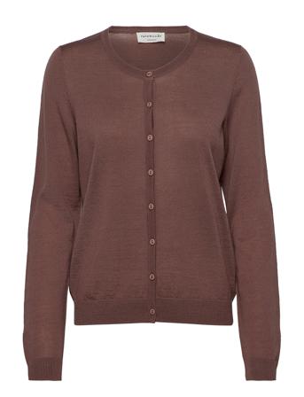 Merino Cardigan Ls Pink Rosemunde