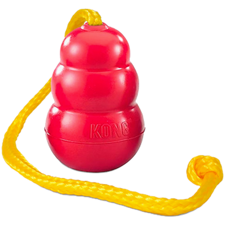 Kong - Klassisk med tau Medium rød - Hund - Hundeleker & spill - Gummileker - ZOO.no
