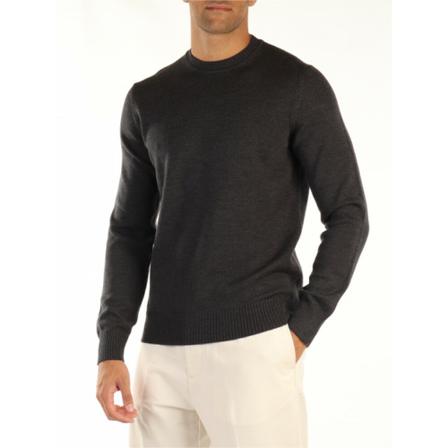Emporio Armani - Stickade Tröjor - Grå - Herr - Storlek: L, Herr, Storlek: L