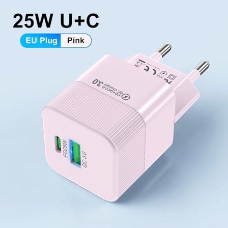 USLION 3A Mini USB C Laddare 25W Stöd PD Typ C Snabbladdning Surfplatta Laptop Mobiltelefonladdare För iPhone 15 Pro Max Xiaomi