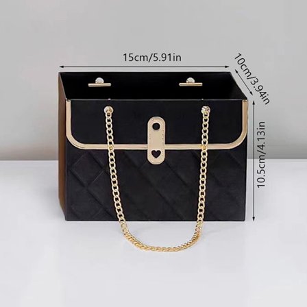 Bärbar blomsterlåda Rose förpackningslåda Omslagspapperspåse Present