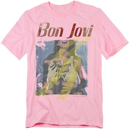 Bon Jovi Unisex Vuxen Slippery When Wet T-Shirt XXL Rosa