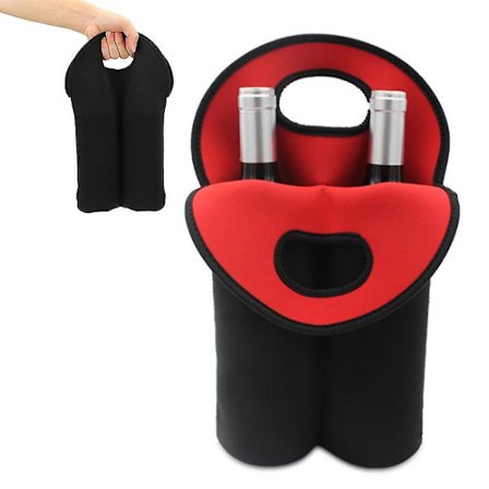 Vinflaska Champagne Flaska Dubbelflaska Isolerad Neopren Tote Carri