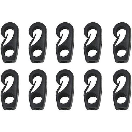20 Pakke Teltkroker, Plastkarabinkroker for Telt, Tilbehør for Reise, Camping, Presenninger, Caravans, Skyggeklut [DB]