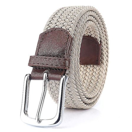 Elastisk flettet belte, elastisk vevd belte Khaki