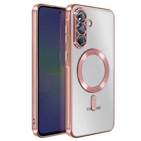 Fodral för Galaxy A36 Kompatibel med MagSafe med Champagne Roséguld Kant