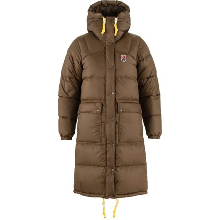 Fjällräven Expedition Long Down Parka XXS - female - Dark Oak - Winter Giletes
