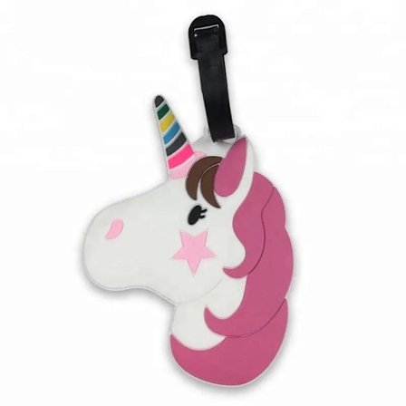Luggage tag tag pink unicorn unicorn pink star suitcase