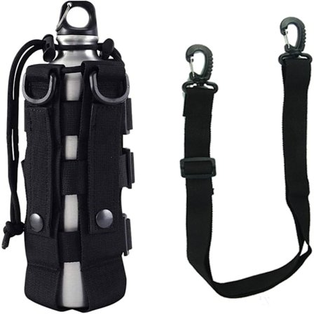 Taktisk vandflaskeholder, justerbar vandflaskeholder, militær nylon vandflaske taske 0,5L - 2,5L militær taktisk vandflaskeholder til Ou