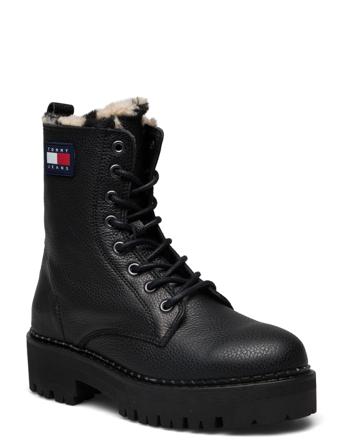 Tommy Jeans Urban Warmlined Boot Shoes Wintershoes Winter Boots Musta Tommy Hilfiger