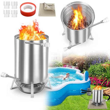 Pool Heating - YUENFONG - Stainless Steel - 2x - 30 cm x 52 cm x 40 cm - Corrosion Resistant