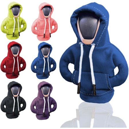 Girspakhettegenser, Morsom Bilutstyr Hettegenser for Girspak, Innvendig Bil Girspak Hettegenser Hettegenser Bil Girskiftdeksel, Kle Opp Knappen Din