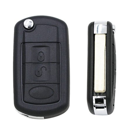 Sammenleggbart 3-knappers nøkkelskall, smart bilnøkkel, ikke-kuttet blad, Land Rover, Range Rover utvendig, LR3 Discovery 3