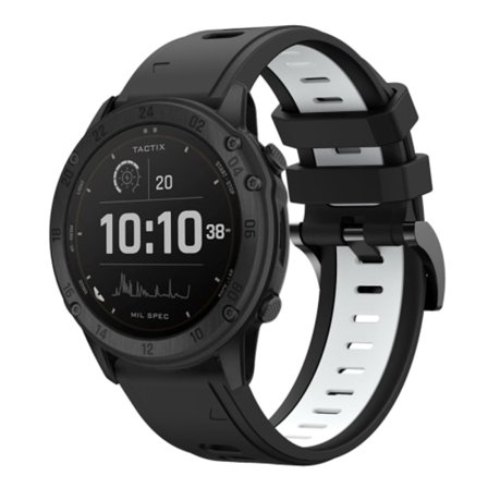 För Garmin Tactix Delta 26 mm tvåfärgad watch i silikon