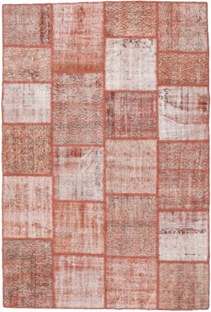 Tapis Patchwork 156X233 Orange/Beige (Laine, Turquie)