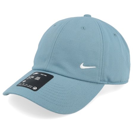 Nike - Blauw unconstructed Cap - Club Cap Sm Swoosh L Smokey Blue/Sail Dad Cap @ Hatstore