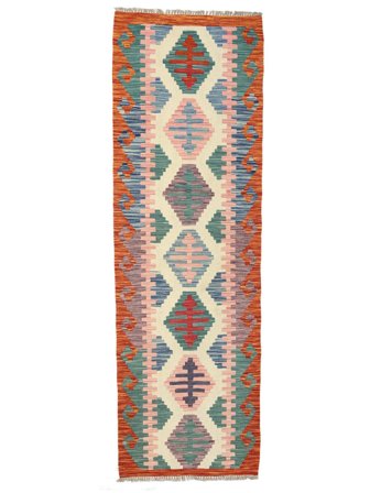 Kelim Afghan Old Stil Teppich Handgewebt 72X231 Läufer Dunkelgrau/Dunkelrot Afghanistan