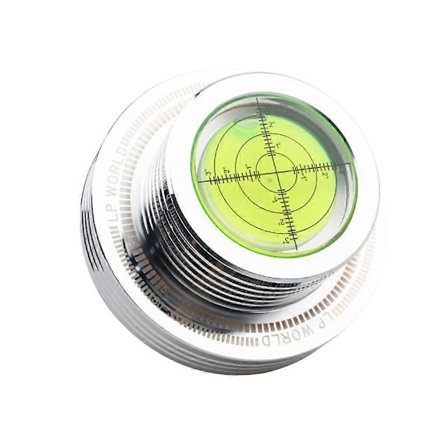 50Hz Varvtalsmätare Skivbubbelnivå Skivspelare Skivvikt Skivstabilisator Silver