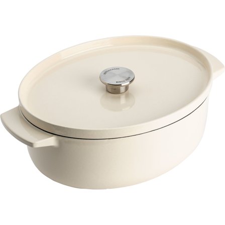 Kitchenaid Støpejernsgryte oval 30 cm/5,6 liter, almond cream