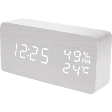 Vekkerklokke Tre Digital Klokke for Soverom Snooze Moderne